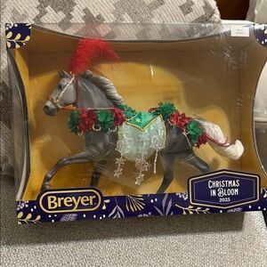 Breyer Festive Gray Holiday Horse with Red and Green Accents